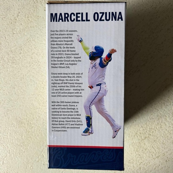 Marcell Ozuna Bobblehead Atlanta Braves sponsored by Delta Airlines NEW IN BOX - Picture 5 of 7